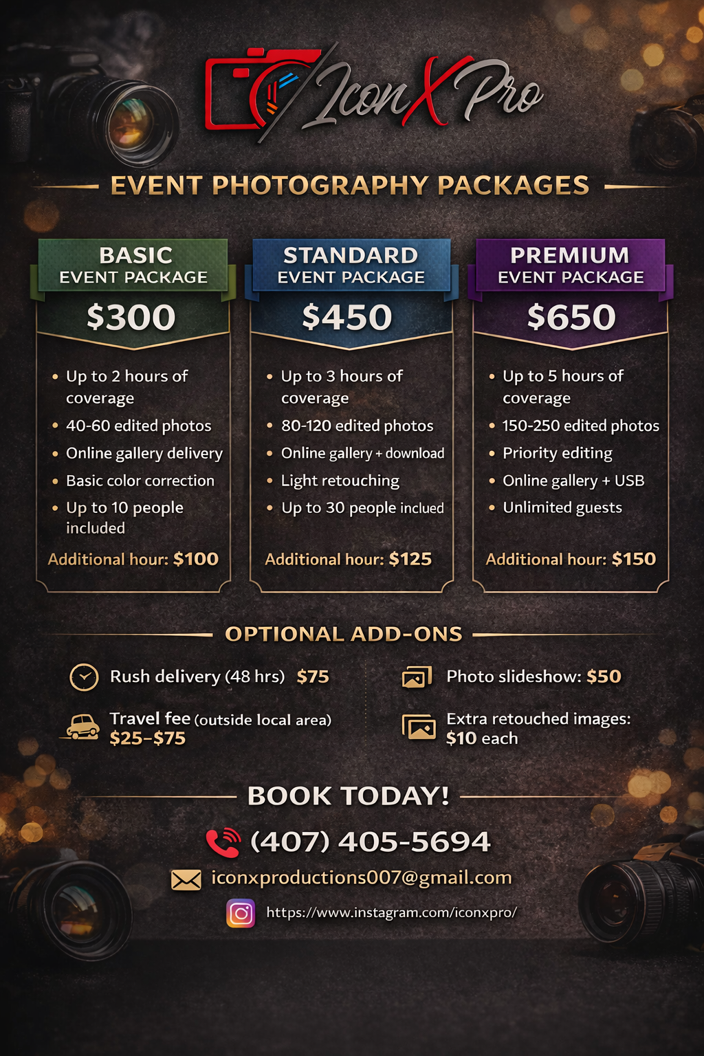 Event Photography Packages