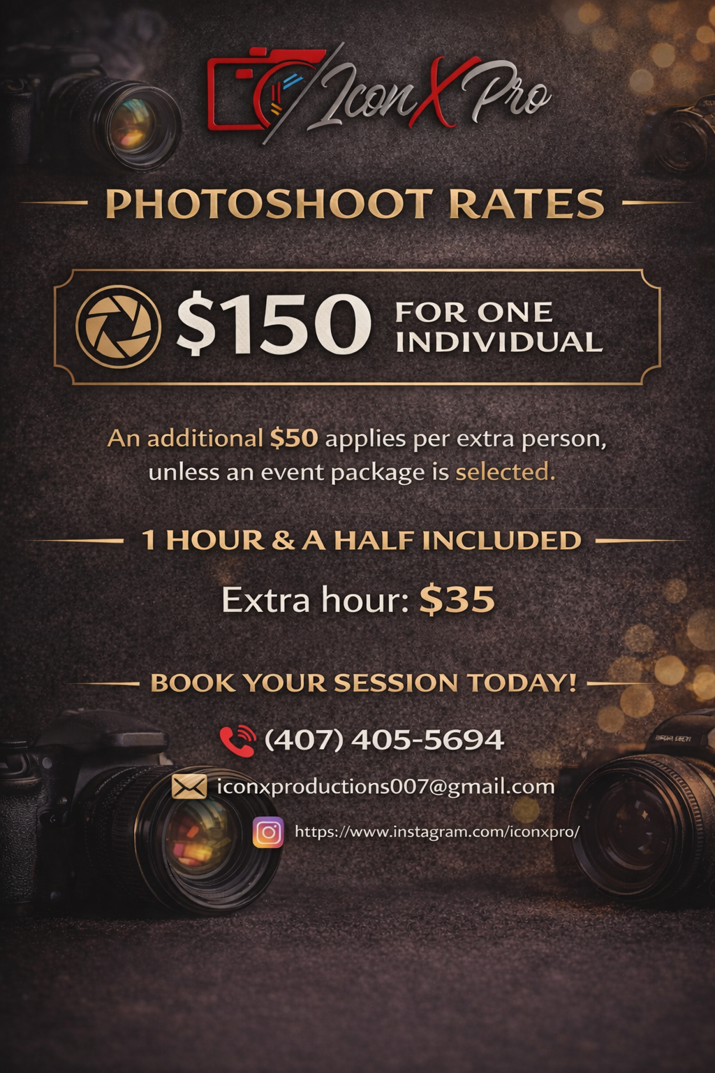 Photoshoot Rates
